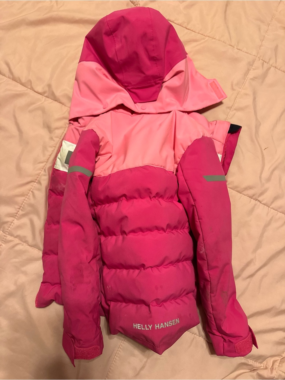 Helly Hansen Vertical Insulated Pink Two-Tone Puffer Jacket size 6